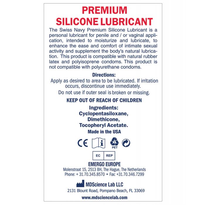 Swiss Navy Lube Silicone