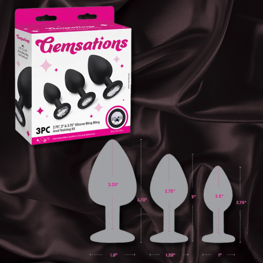 Gemsations 3 pc Silicone Butt Plug Training Set